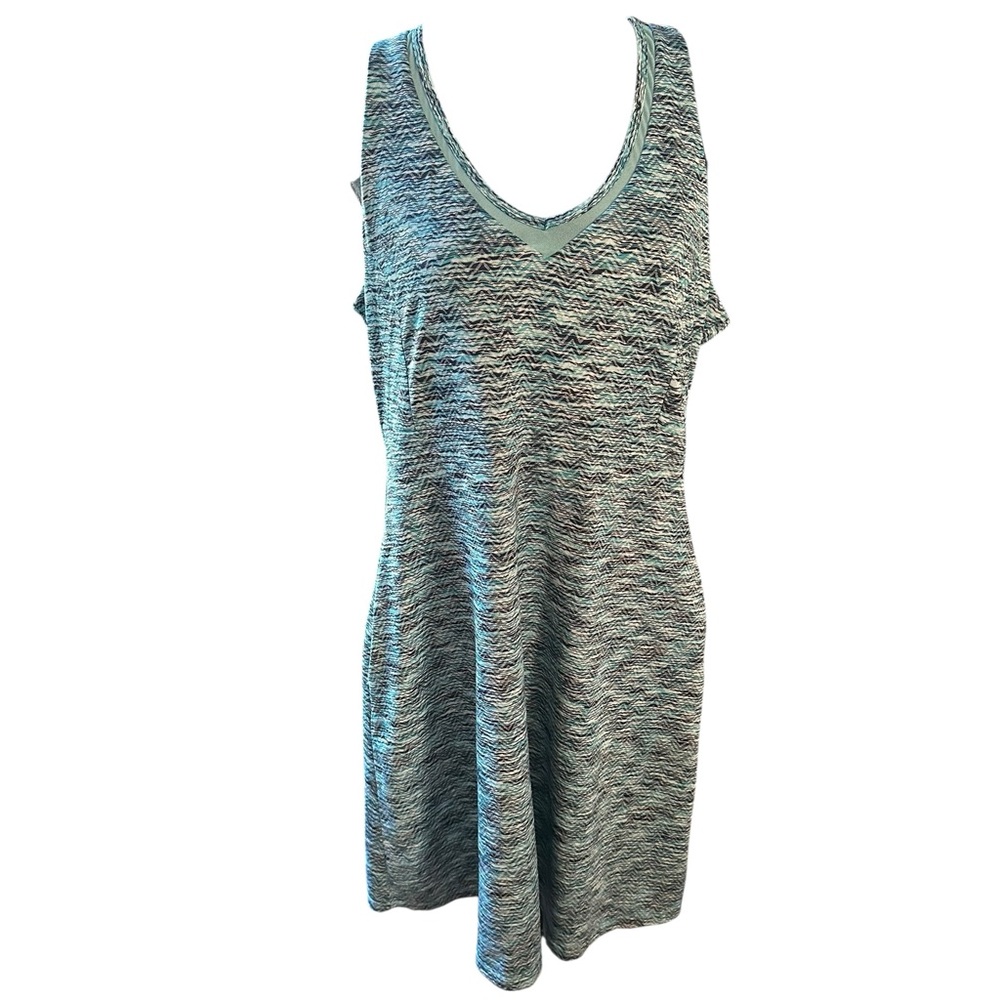 MPG Women’s Athletic Dress – Blue/Aqua – Size XL – V-Neck Racerback